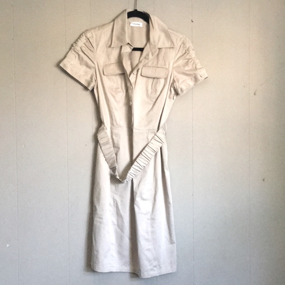Calvin Klein beige dress. Gently used